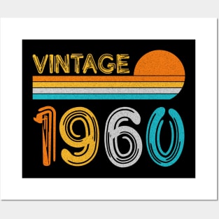 Vintage 1960 Happy 63rd Birthday Retro Posters and Art